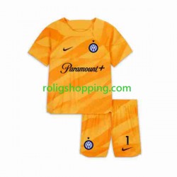 Fotbollströja Inter Milan Sommer 1 Målvakt Barn Hemmaställ 2023-2024 Kort ärm