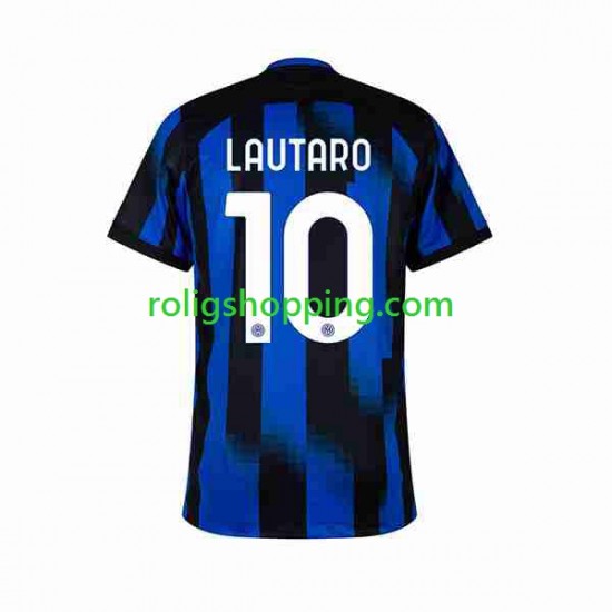 Fotbollströja Inter Milan Lautaro Martinez 10 Män Hemmaställ 2023-2024 Kort ärm