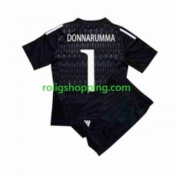 Fotbollströja Italien Donnarumma 1 Målvakt Barn Bortaställ 2023 Kort ärm