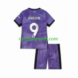 Fotbollströja Liverpool Darwin Nunez 9 Barn Tredjeställ 2023-2024 Kort ärm