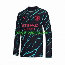 Fotbollströja Manchester City Män Tredjeställ 2023-2024 Lång ärm