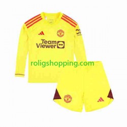Fotbollströja Manchester United Målvakt Barn Hemmaställ 2023-2024 Lång ärm