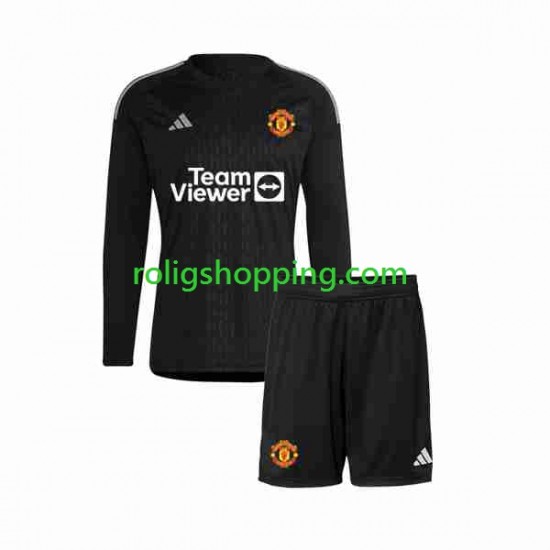 Fotbollströja Manchester United Målvakt Barn Tredjeställ 2023-2024 Lång ärm