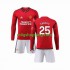Fotbollströja Manchester United Sancho 25 Barn Hemmaställ 2023-2024 Lång ärm