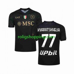 Fotbollströja SSC Napoli KVARATSKHELIA 77 Män Tredjeställ 2023-2024 Kort ärm