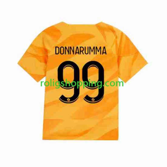 Fotbollströja Paris Saint-Germain Donnarumma 99 Målvakt Män Bortaställ 2023-2024 Kort ärm