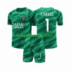 Fotbollströja Paris Saint-Germain K.NAVAS 1 Målvakt Barn Hemmaställ 2023-2024 Kort ärm