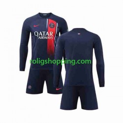 Fotbollströja Paris Saint-Germain Barn Hemmaställ 2023-2024 Lång ärm