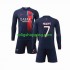 Fotbollströja Paris Saint-Germain Mbappé Kylian 7 Barn Hemmaställ 2023-2024 Lång ärm