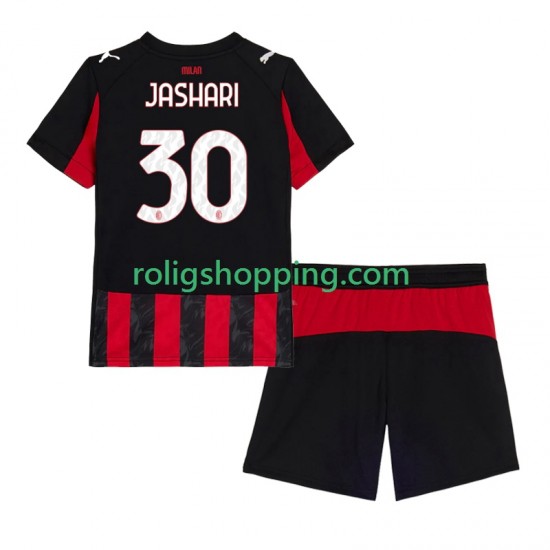 Fotbollströja AC Milan Ardon Jashari 30 Barn Hemmaställ 2025-2026 Kort ärm