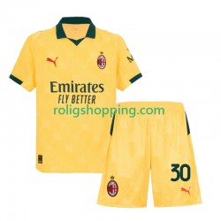 Fotbollströja AC Milan Ardon Jashari 30 Barn Tredjeställ 2025-2026 Kort ärm