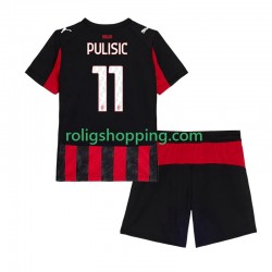 Fotbollströja AC Milan Christian Pulisic 11 Barn Hemmaställ 2025-2026 Kort ärm