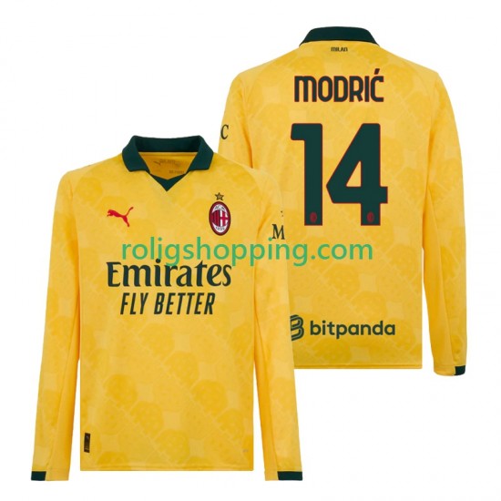 Fotbollströja AC Milan Modrić Luca 14 Män Tredjeställ 2025-2026 Lång ärm
