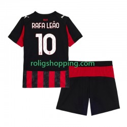 Fotbollströja AC Milan Rafael Leao 10 Barn Hemmaställ 2025-2026 Kort ärm