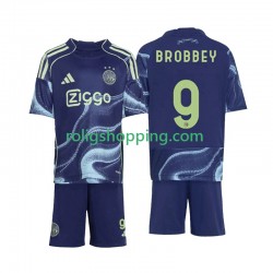 Fotbollströja AFC Ajax Brian Brobbey 9 Barn Bortaställ 2025-2026 Kort ärm