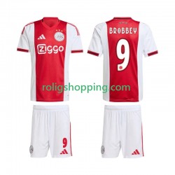 Fotbollströja AFC Ajax Brian Brobbey 9 Barn Hemmaställ 2025-2026 Kort ärm