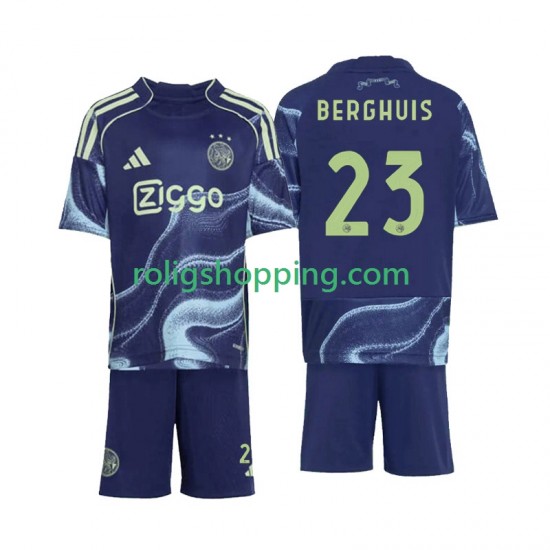 Fotbollströja AFC Ajax Steven Berghuis 23 Barn Bortaställ 2025-2026 Kort ärm