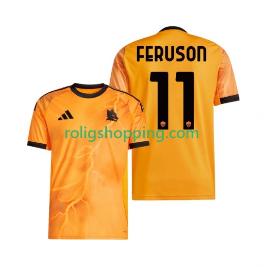 Fotbollströja AS Roma Evan Ferguson 11 Män Bortaställ 2025-2026 Kort ärm
