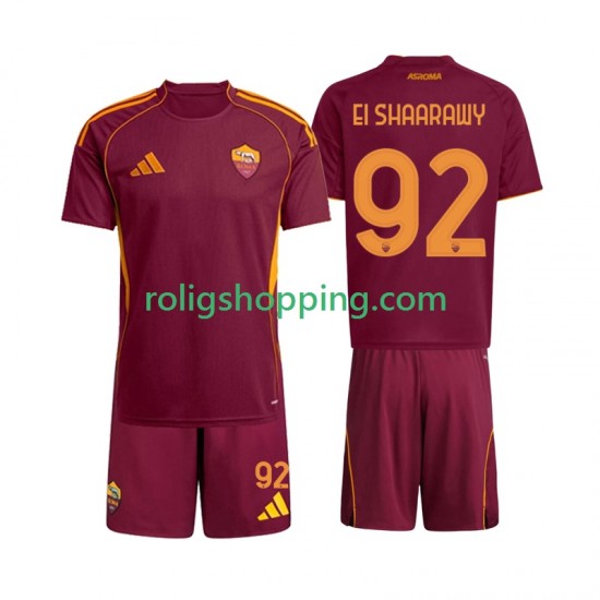 Fotbollströja AS Roma Stephan El Shaarawy 92 Barn Hemmaställ 2025-2026 Kort ärm