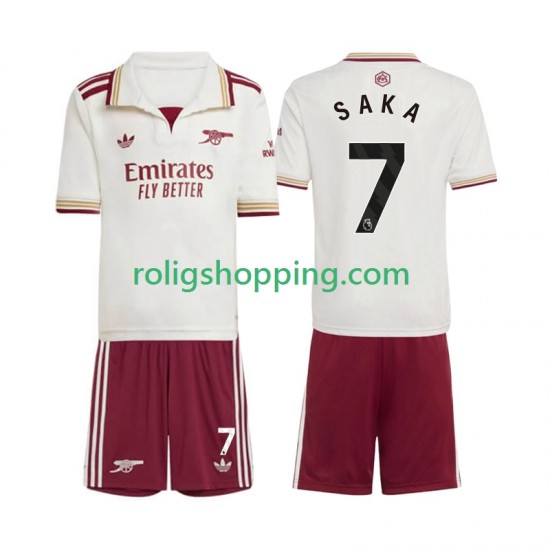 Fotbollströja Arsenal Bukayo Saka 7 Barn Tredjeställ 2025-2026 Kort ärm