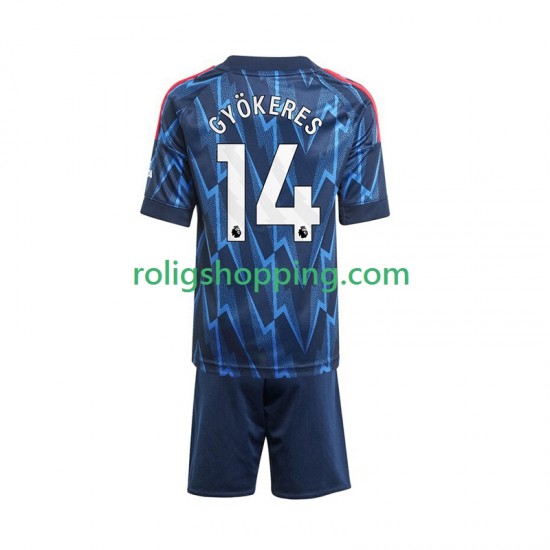 Fotbollströja Arsenal Viktor Gyokeres 14 Barn Bortaställ 2025-2026 Kort ärm