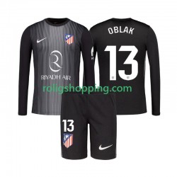 Fotbollströja Atlético Madrid Jan Oblak 13 Målvakt Barn Bortaställ 2025-2026 Lång ärm