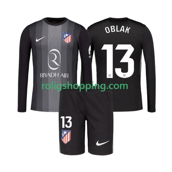 Fotbollströja Atlético Madrid Jan Oblak 13 Målvakt Barn Bortaställ 2025-2026 Lång ärm