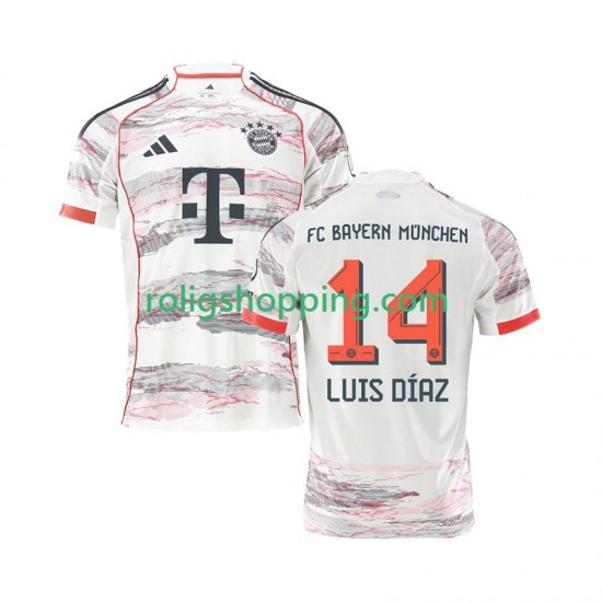Fotbollströja FC Bayern München Luis Diaz 14 Män Bortaställ 2025-2026 Kort ärm