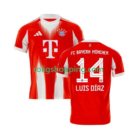 Fotbollströja FC Bayern München Luis Diaz 14 Män Hemmaställ 2025-2026 Kort ärm