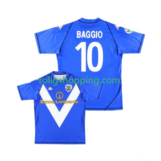 Fotbollströja Brescia Calcio Baggio 10 2003 Retro Män Hemmaställ 2004 Kort ärm
