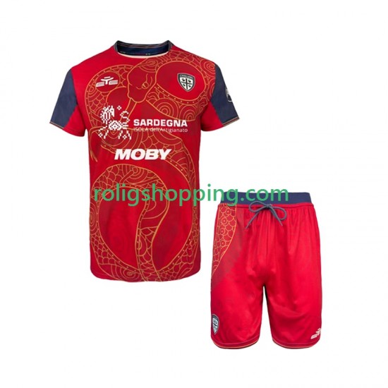 Fotbollströja Cagliari Special Barn Hemmaställ 2025-2026 Kort ärm