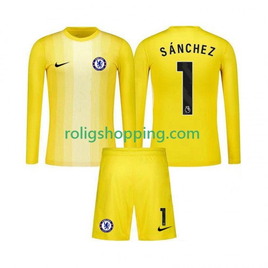 Fotbollströja Chelsea Robert Sanchez 1 Målvakt Barn Tredjeställ 2025-2026 Lång ärm