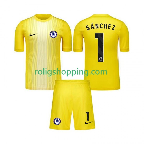 Fotbollströja Chelsea Robert Sanchez 1 Målvakt Barn Tredjeställ 2025-2026 Kort ärm