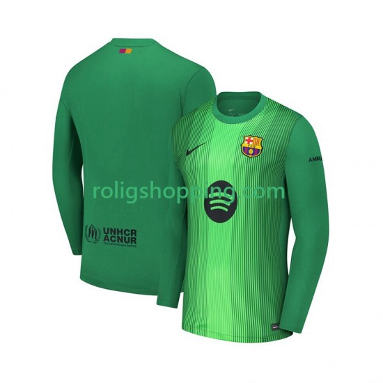 Fotbollströja FC Barcelona Målvakt Män Hemmaställ 2025-2026 Lång ärm