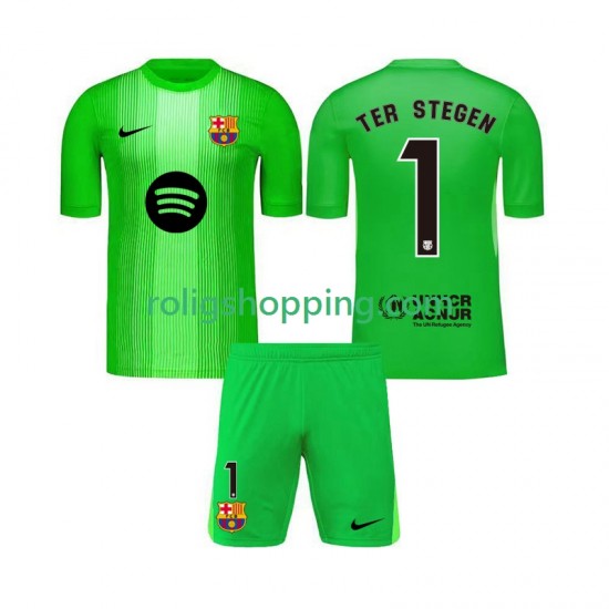 Fotbollströja FC Barcelona Ter Stegen 1 Målvakt Barn Hemmaställ 2025-2026 Kort ärm