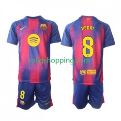 Fotbollströja FC Barcelona Pedri 8 Barn Hemmaställ 2025-2026 Kort ärm