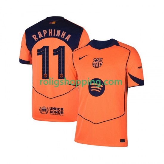 Fotbollströja FC Barcelona Raphinha 11 Champions League Män Tredjeställ 2025-2026 Kort ärm