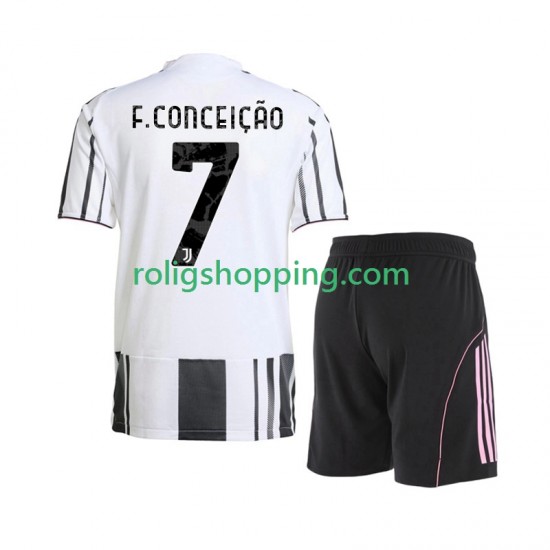 Fotbollströja Juventus Francisco Conceicao 7 Barn Hemmaställ 2025-2026 Kort ärm