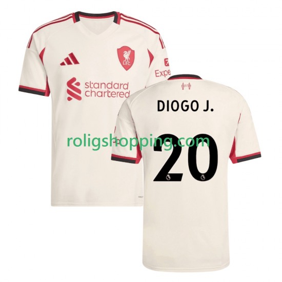 Fotbollströja Liverpool Diogo Jota 20 Män Bortaställ 2025-2026 Kort ärm