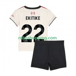 Fotbollströja Liverpool Hugo Ekitike 22 Barn Bortaställ 2025-2026 Kort ärm