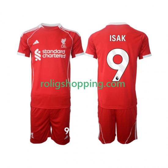 Fotbollströja Liverpool ISAK 9 Barn Hemmaställ 2025-2026 Kort ärm