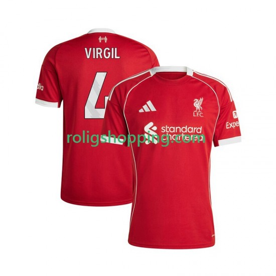 Fotbollströja Liverpool Virgil van Dijk 4 Män Hemmaställ 2025-2026 Kort ärm