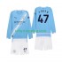 Fotbollströja Manchester City Phil Foden 47 Barn Hemmaställ 2025-2026 Lång ärm