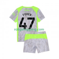 Fotbollströja Manchester City Phil Foden 47 Barn Tredjeställ 2025-2026 Kort ärm