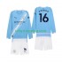 Fotbollströja Manchester City Rodrigo Hernandez 16 Barn Hemmaställ 2025-2026 Lång ärm