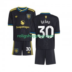 Fotbollströja Manchester United Benjamin Sesko 30 Barn Tredjeställ 2025-2026 Kort ärm