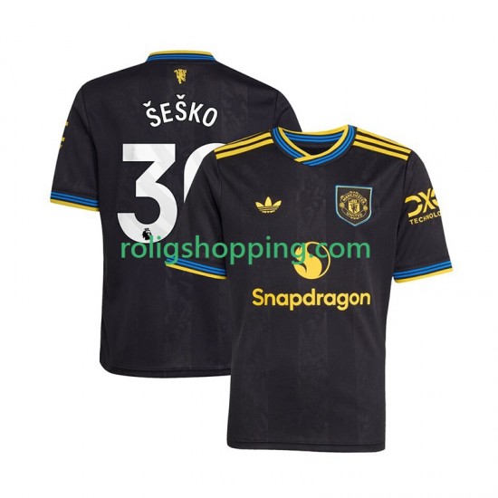 Fotbollströja Manchester United Benjamin Sesko 30 Män Tredjeställ 2025-2026 Kort ärm