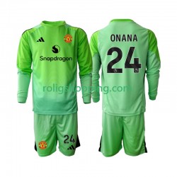 Fotbollströja Manchester United Andre Onana 24 Målvakt Barn Fjärdeställ 2025-2026 Lång ärm