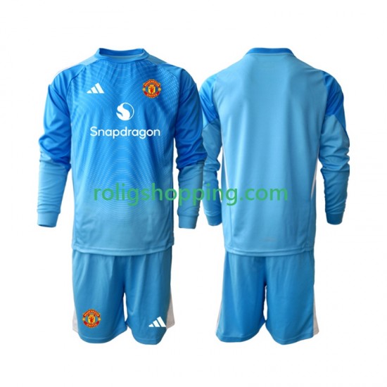 Fotbollströja Manchester United Målvakt Barn Hemmaställ 2025-2026 Lång ärm