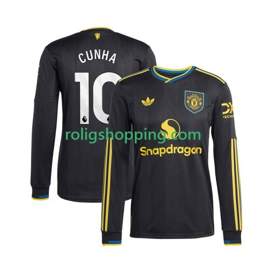 Fotbollströja Manchester United Matheus Cunha 10 Män Tredjeställ 2025-2026 Lång ärm